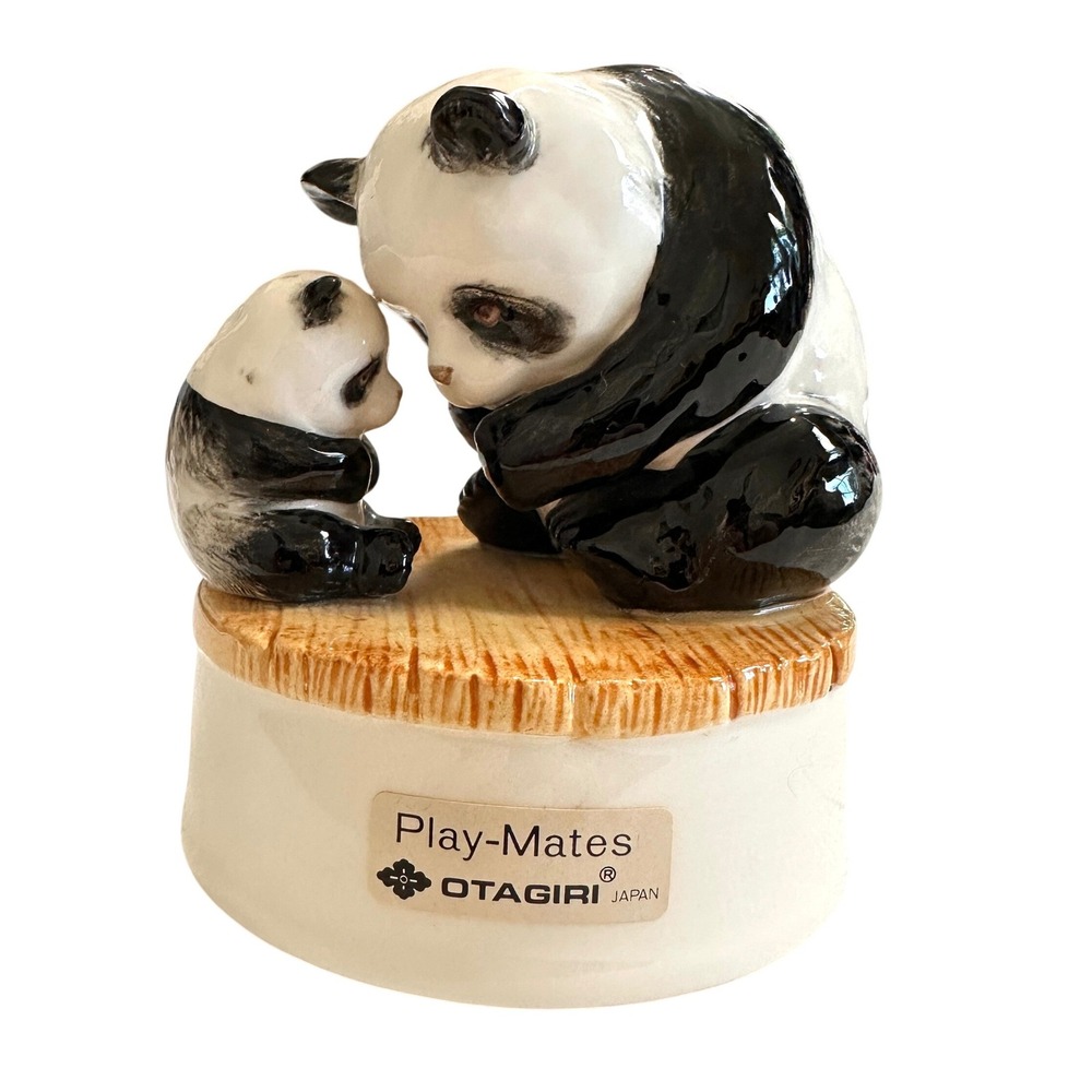 VTG Otagiri Japan Panda Music Box Play Mates Fraser Collection Japan Nursery